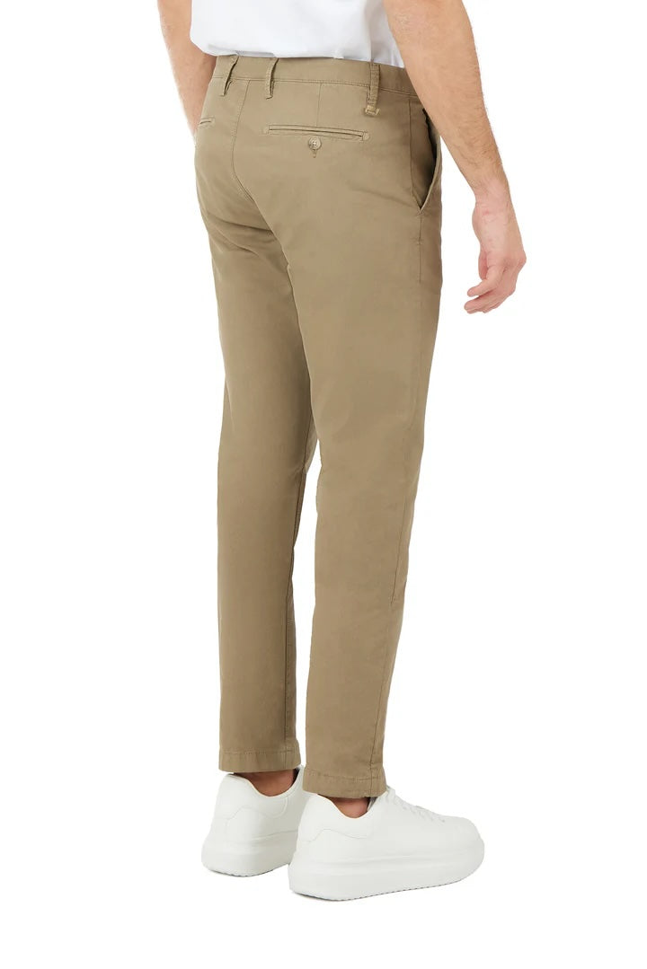Pantaloni chinos slim fit dobby Sorbino Fango