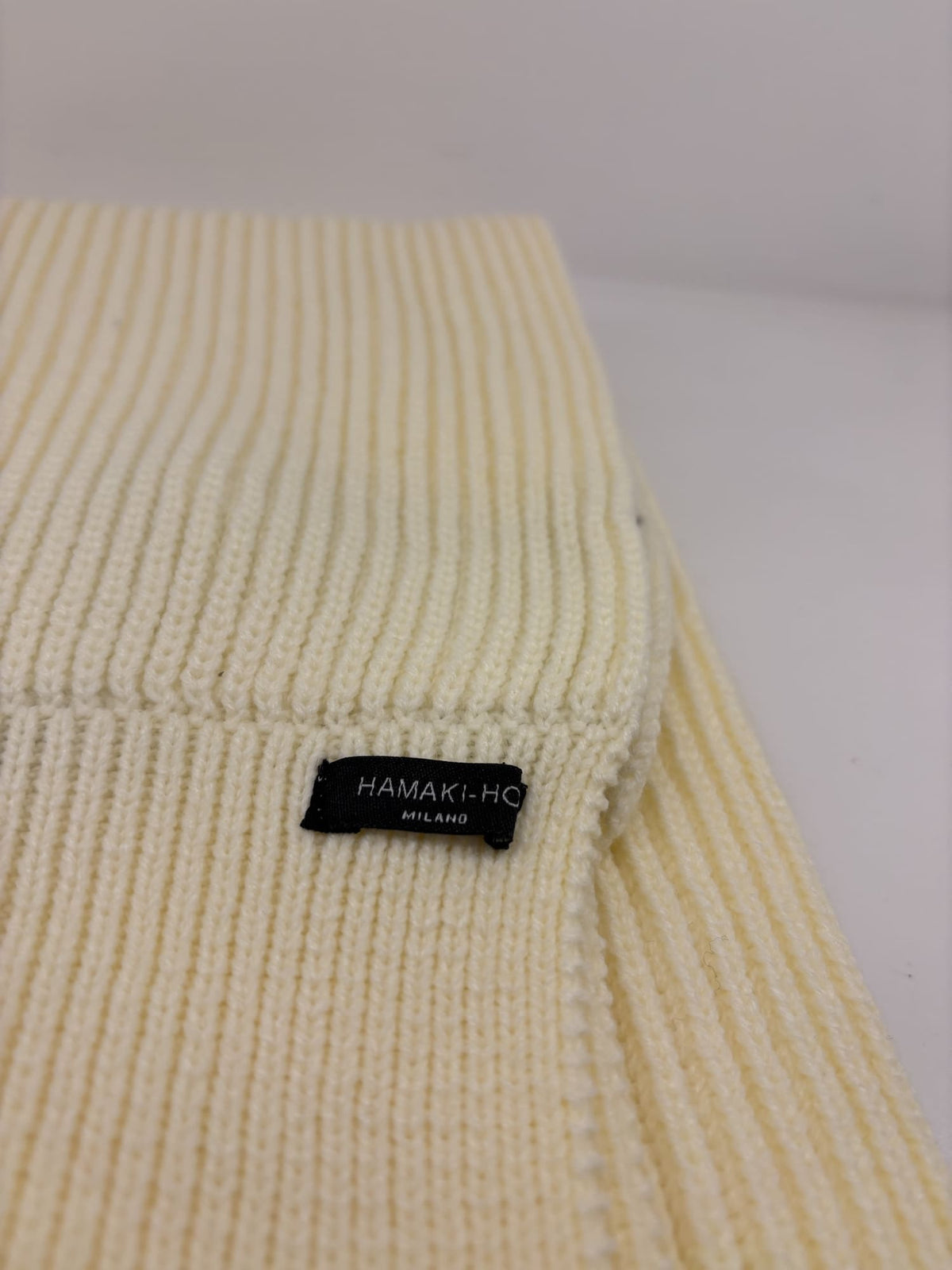 Sciarpa uomo Hamaki-Ho a coste off white