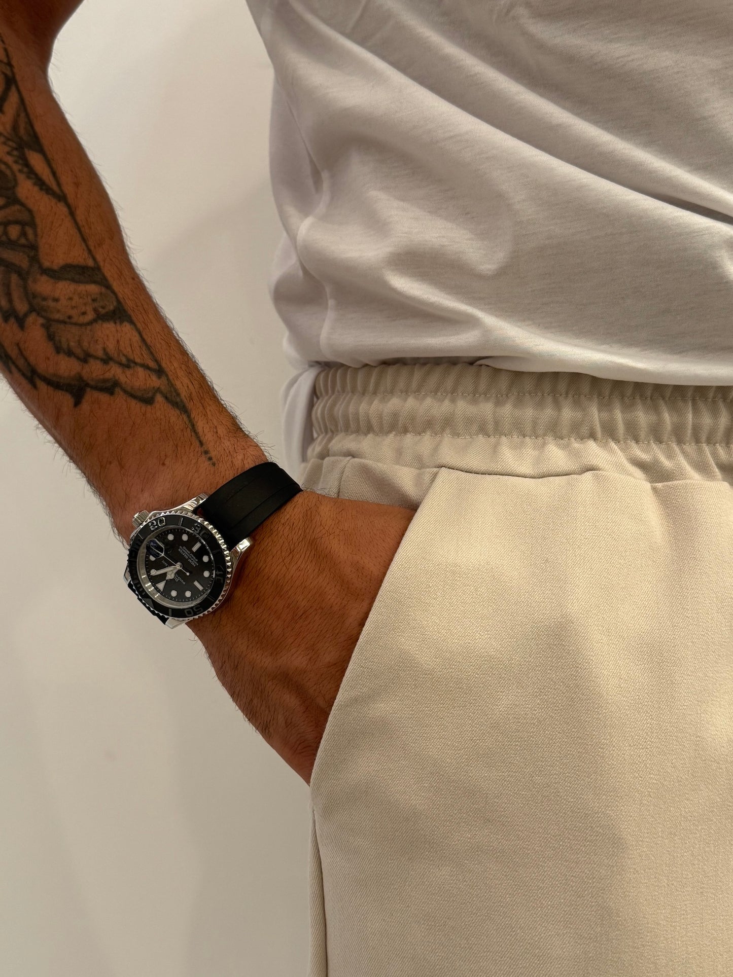 Pantalone uomo con molla in vita