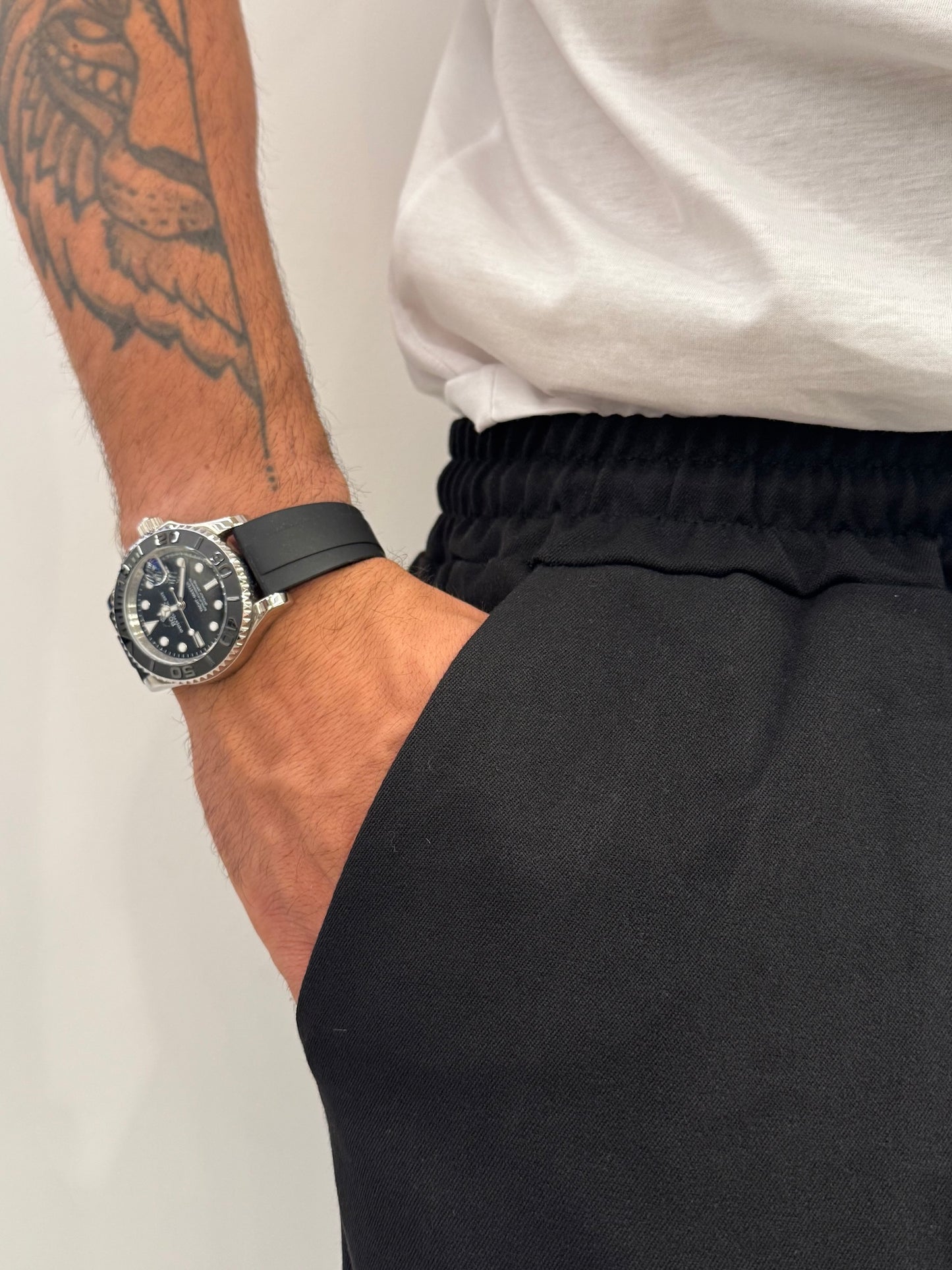 Pantalone uomo con molla in vita