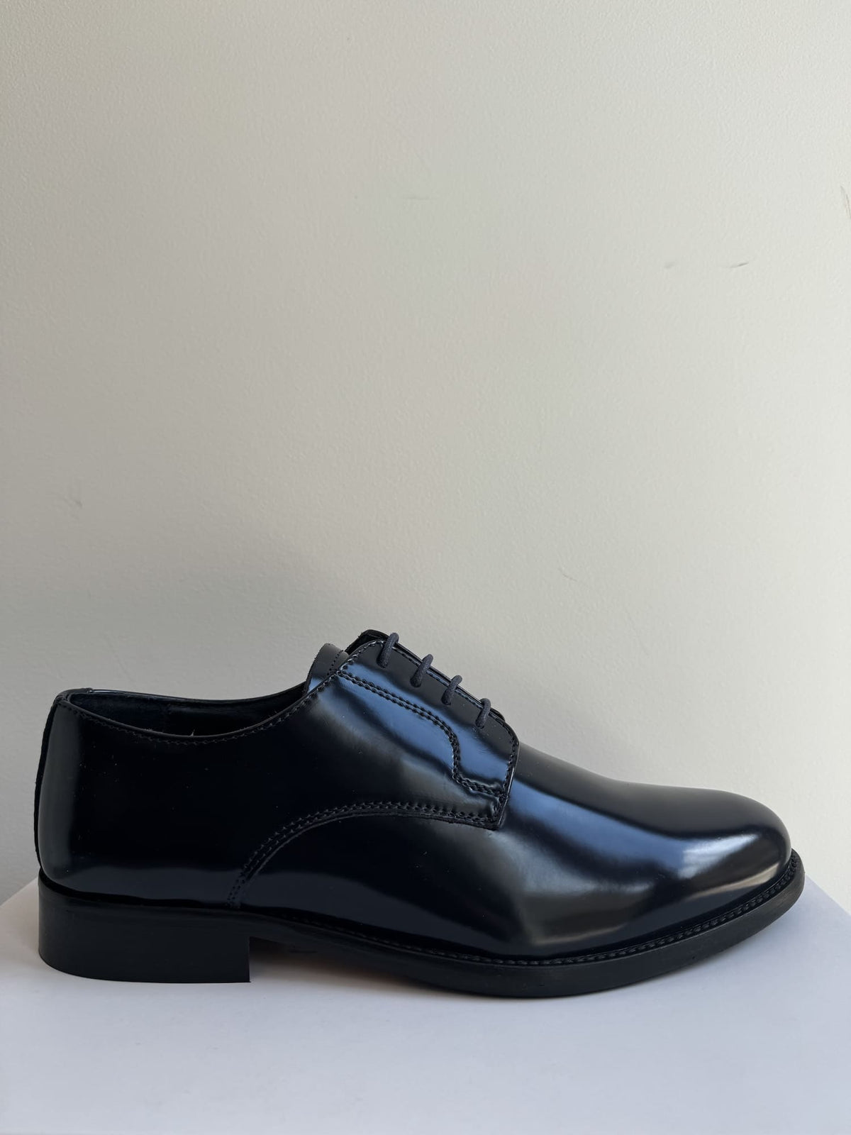 DIVAR Scarpa Stringata Elegante in Vera Pelle Blu