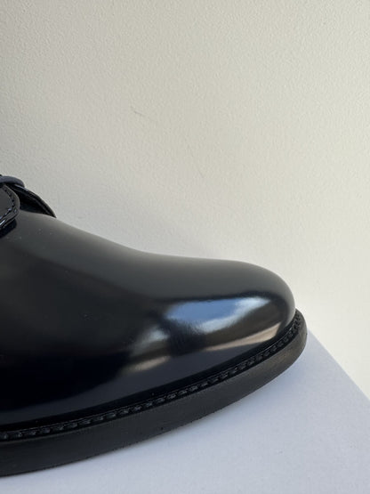 DIVAR Scarpa Stringata Elegante in Vera Pelle Blu