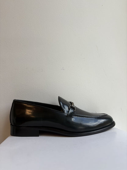 Mocassino uomo con riflessi verde