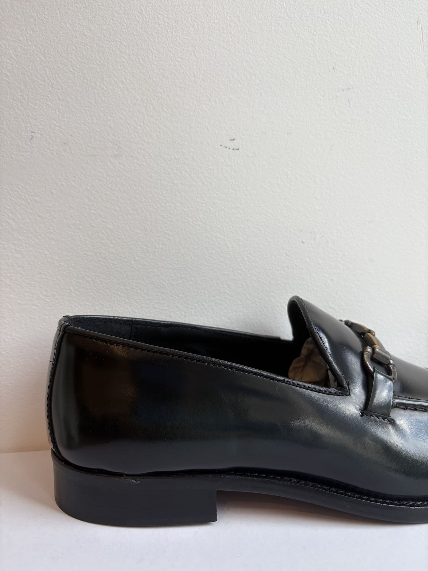 Mocassino uomo con riflessi verde