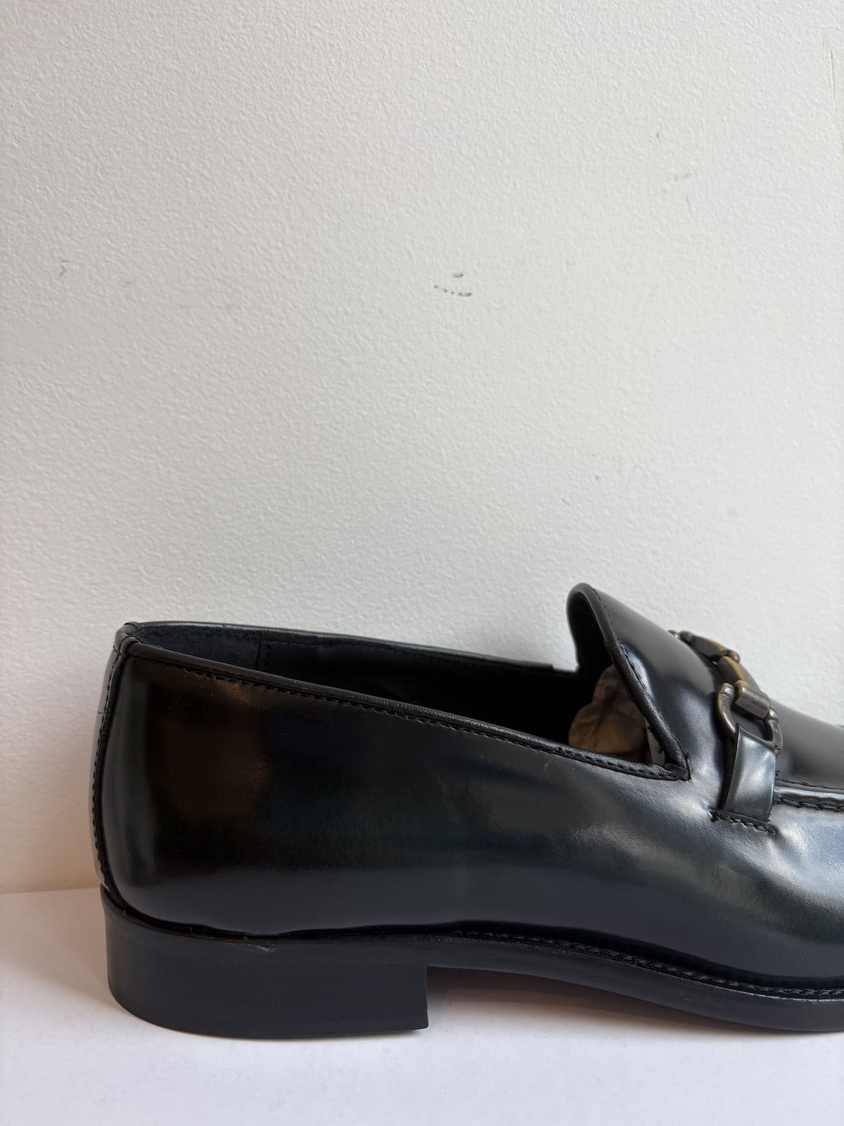 Mocassino uomo con riflessi verde