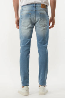 Jeans 5 tasche slim fit lavaggio chiaro