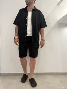 Coordinato in poli-viscosa camicia e pantaloncino