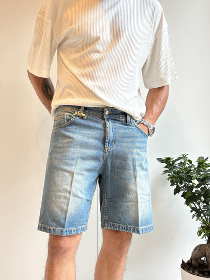 Bermuda in Denim Slavato - Stile Unico