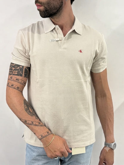 Polo classica in piqué in misto cotone Calvin Klein