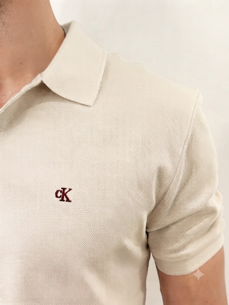 Polo classica in piqué in misto cotone Calvin Klein