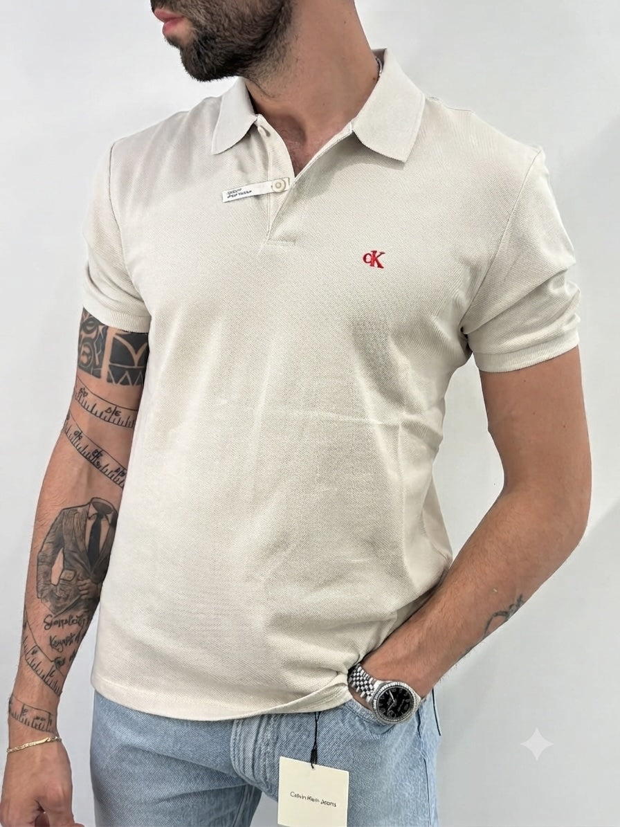 Polo classica in piqué in misto cotone Calvin Klein