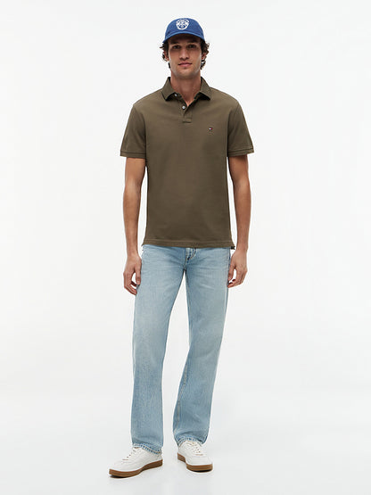 Tommy Hilfiger Polo in Cotone Piquet - Platinum Olive