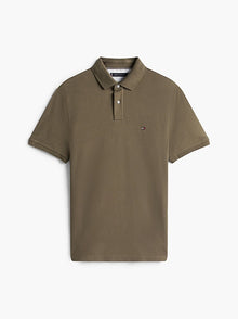 Tommy Hilfiger Polo in Cotone Piquet - Platinum Olive
