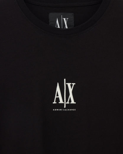 T-shirt slim fit a maniche lunghe in jersey di cotone Icon