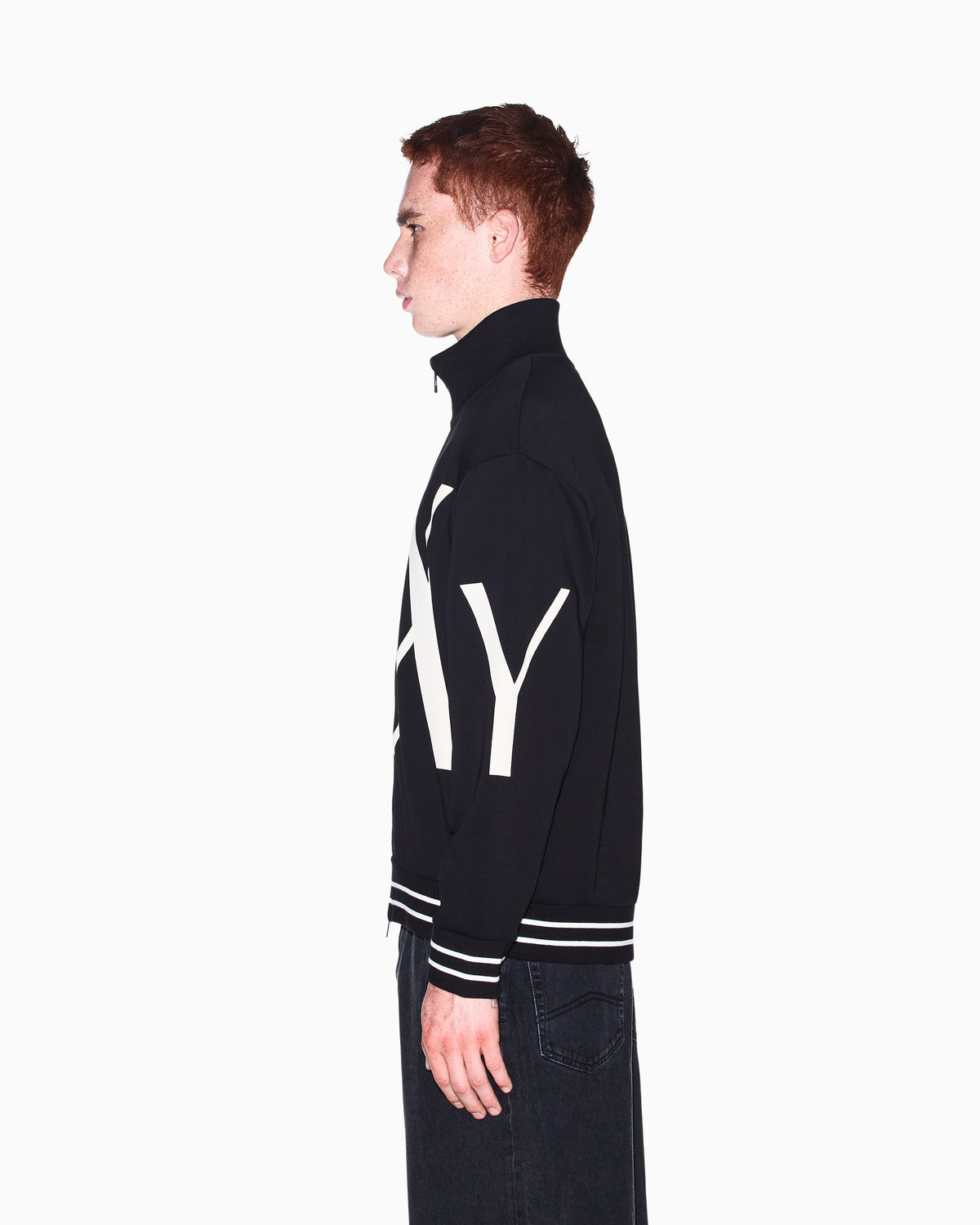 Felpa regular fit in jersey di cotone elasticizzato