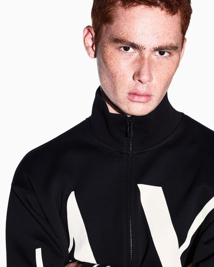 Felpa regular fit in jersey di cotone elasticizzato