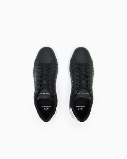 Sneakers London effetto saffiano con suola in gomma