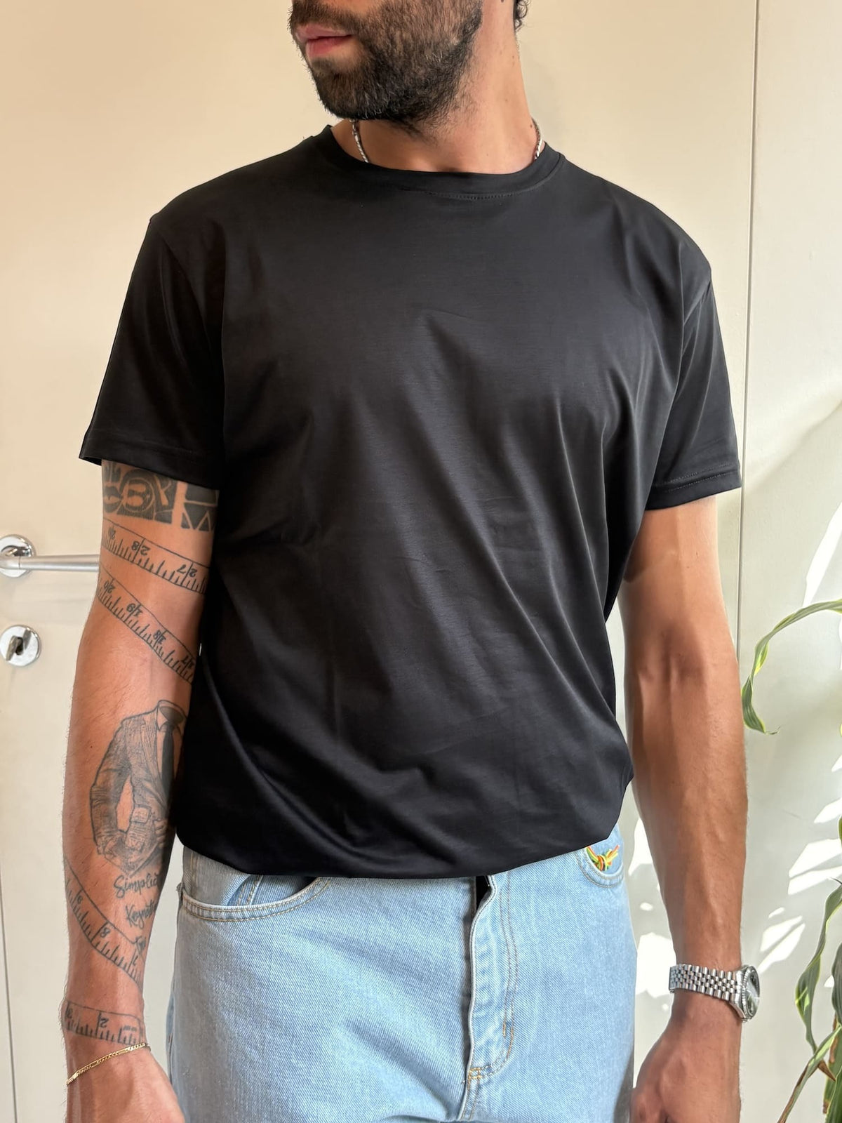 T-shirt in filo di scozia