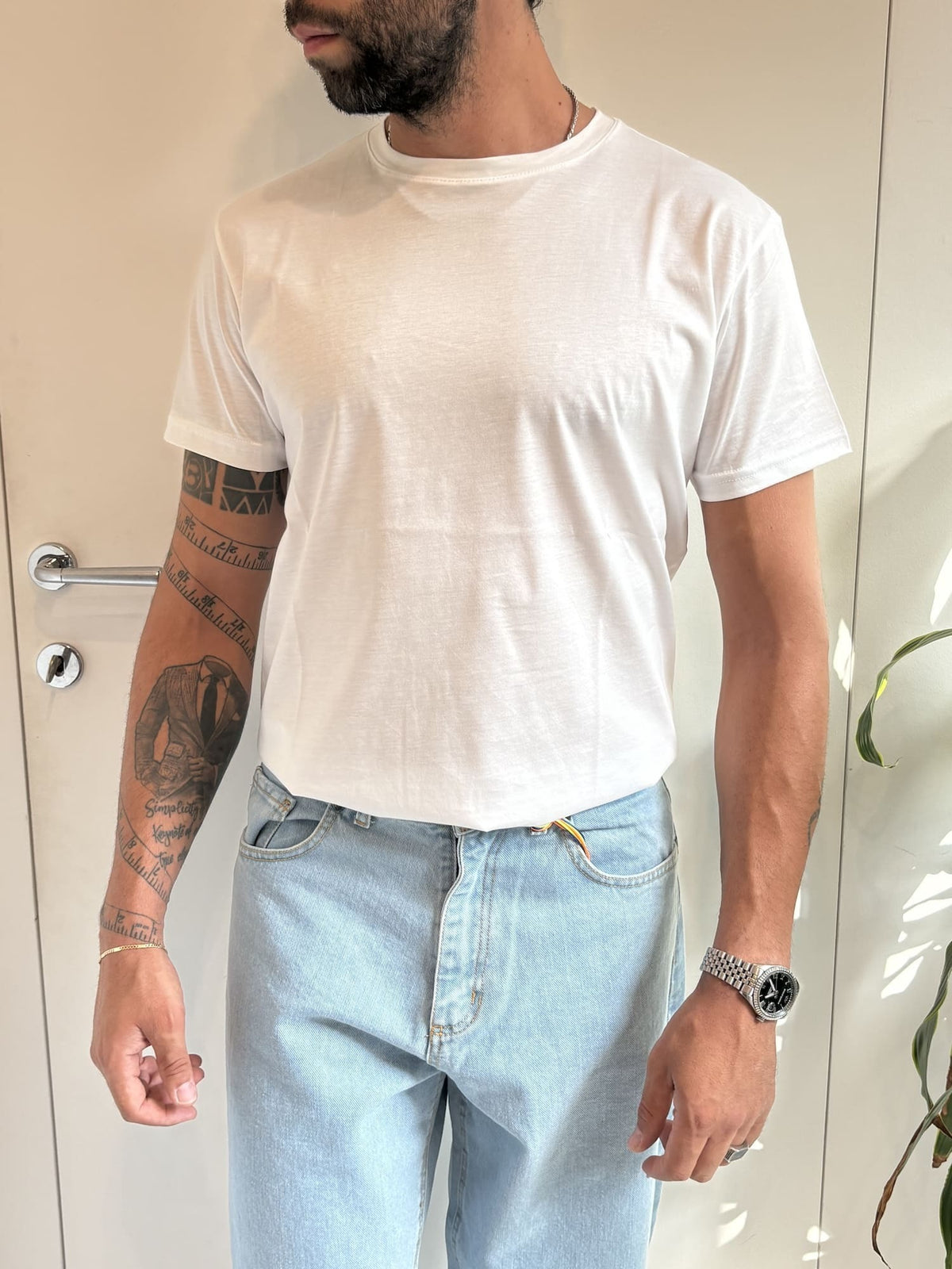 T-shirt in filo di scozia
