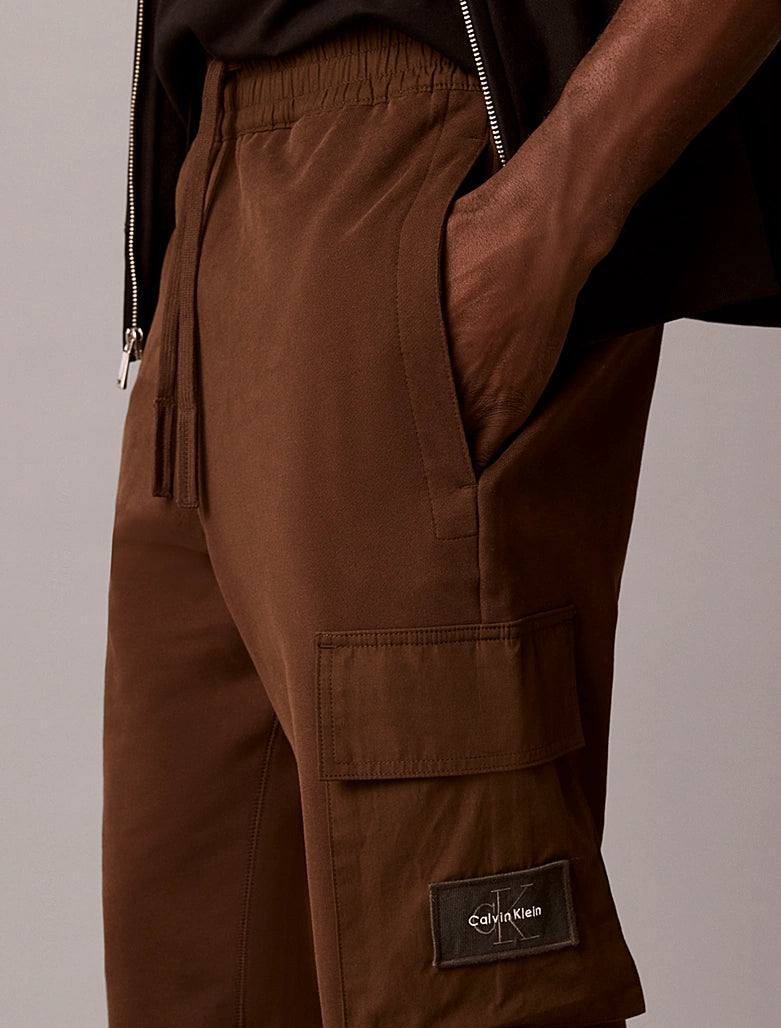 Pantaloni da tuta cargo in spugna di cotone Calvin Klein