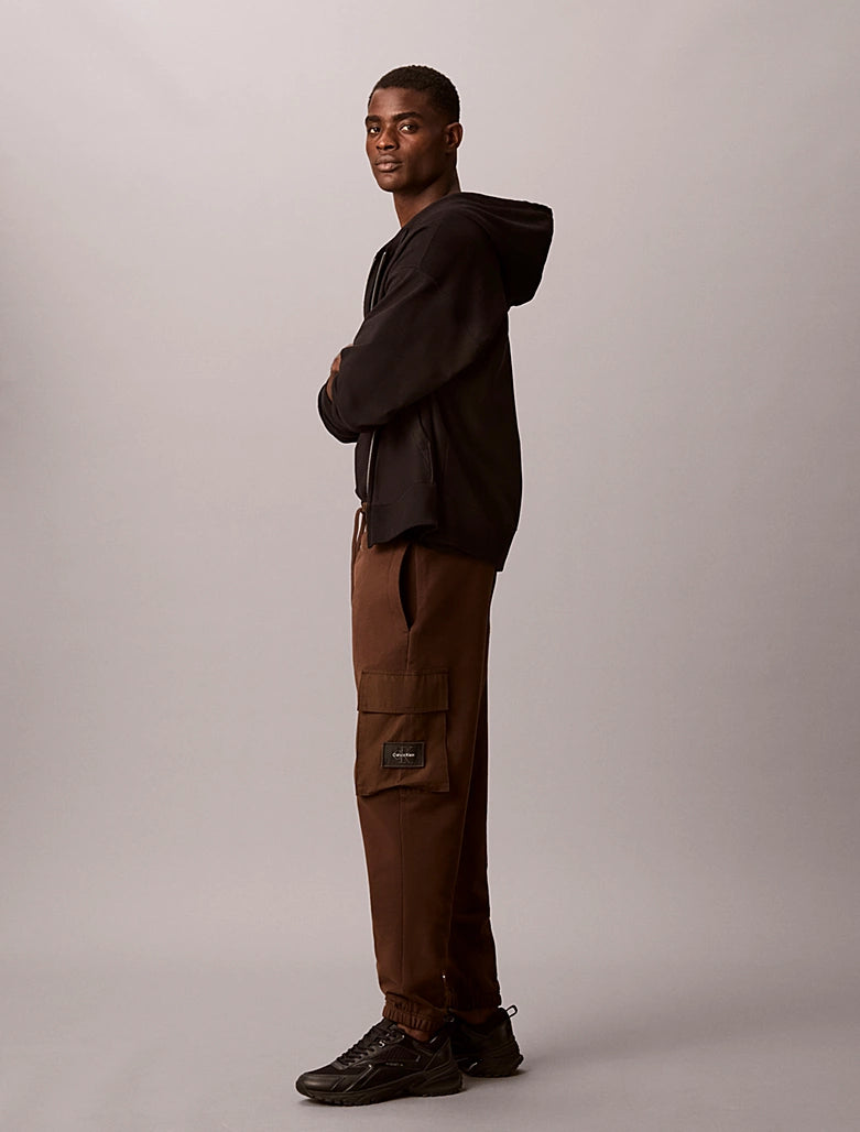 Pantaloni da tuta cargo in spugna di cotone Calvin Klein
