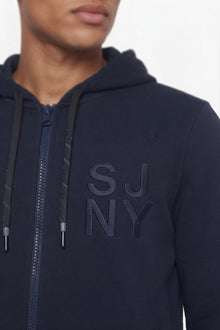 Felpa zip NY Sorbino blu navy
