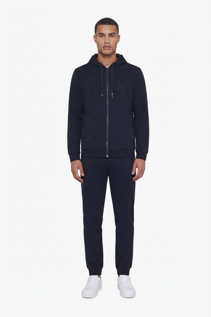 Felpa zip NY Sorbino blu navy