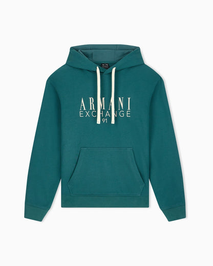 Felpa con Cappuccio Verde Armani Exchange