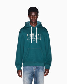 Felpa con Cappuccio Verde Armani Exchange