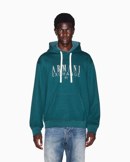 Felpa con Cappuccio Verde Armani Exchange