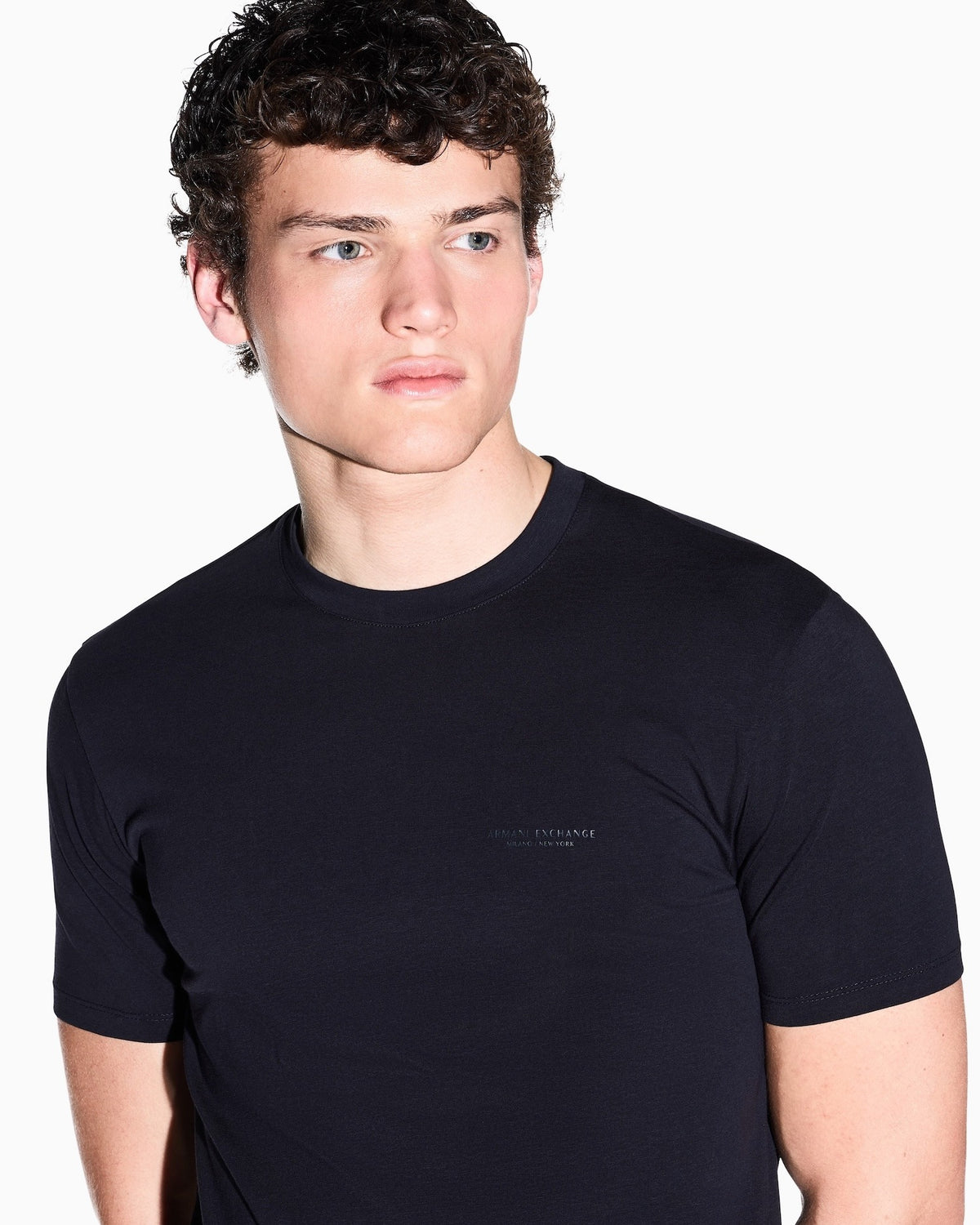 T-shirt a taglio slim in jersey di cotone stretch