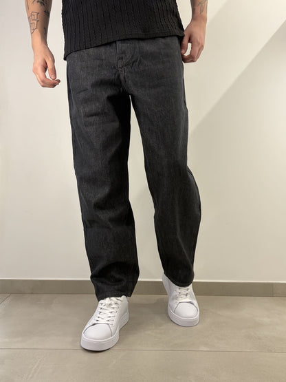 Pantaloni Uomo Brown in Denim Nero