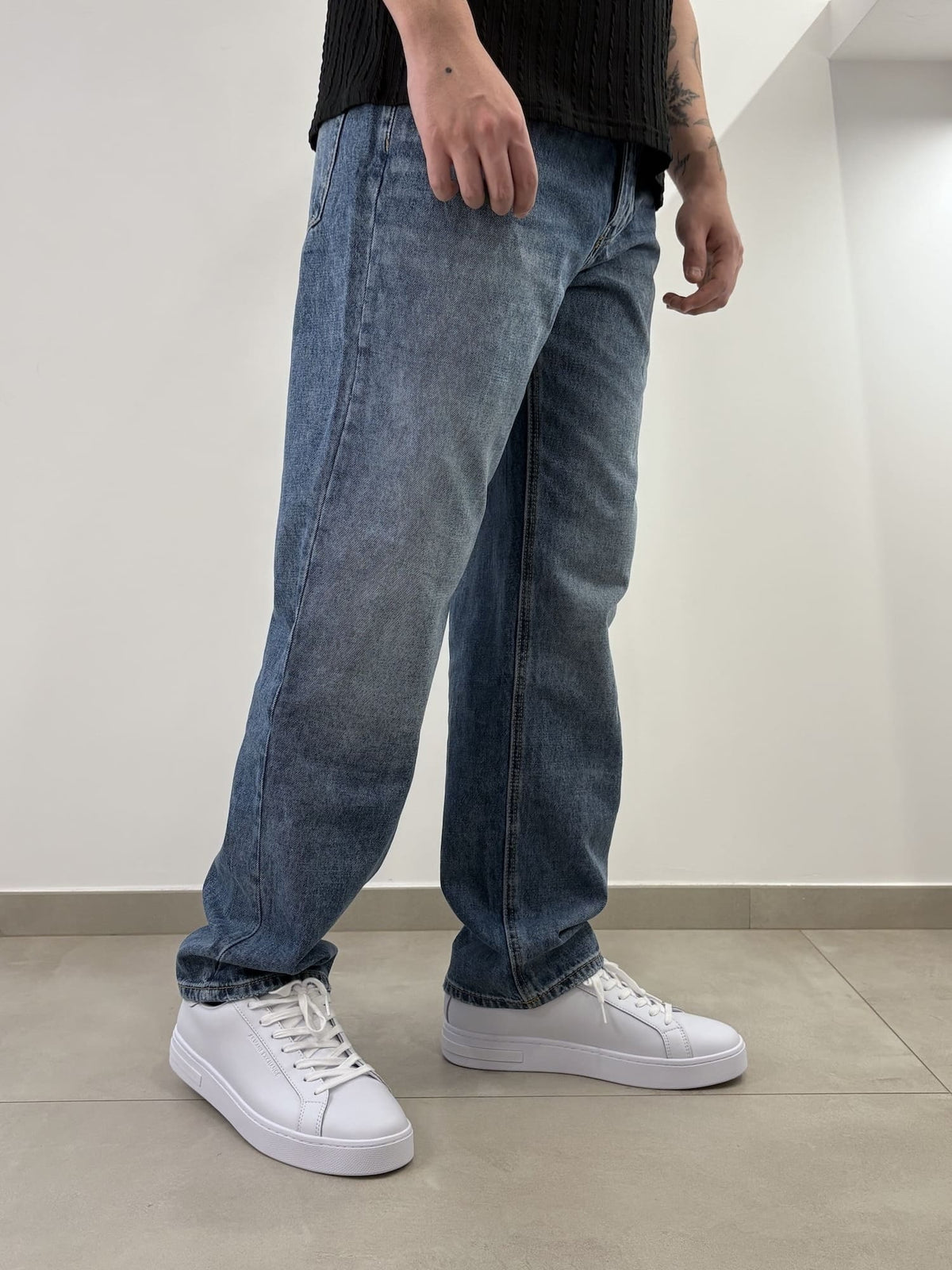 Jeans Uomo in Denim Classico - Brown