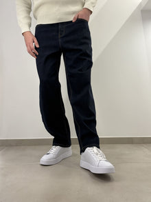 Jeans Uomo in Denim Scuro - Brown