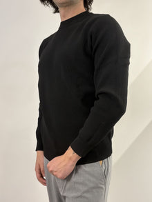 Maglione Uomo Nero in Cotone a Coste - Brown