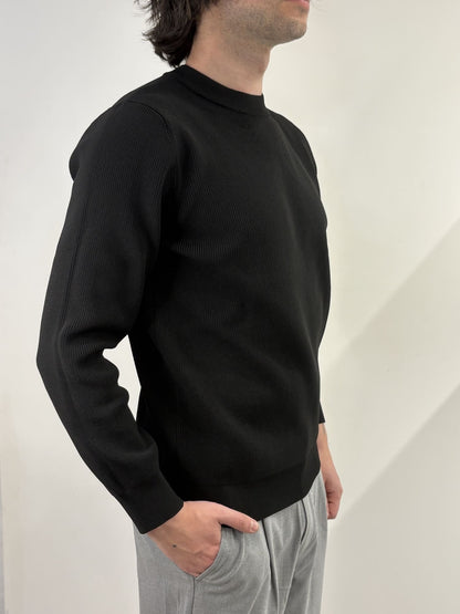 Maglione Uomo Nero in Cotone a Coste - Brown