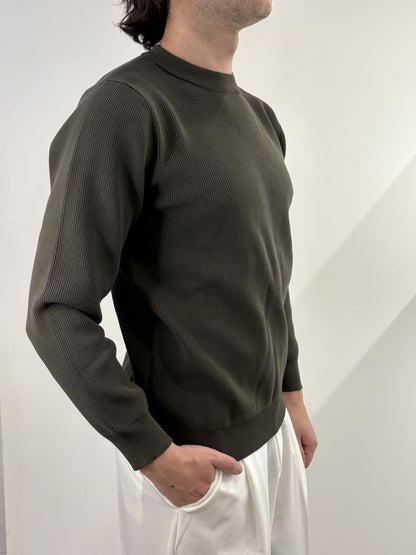 Maglione Uomo Verde Militare Brown