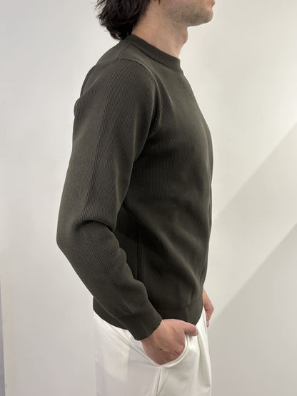Maglione Uomo Verde Militare Brown