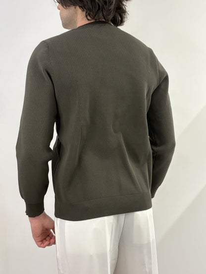 Maglione Uomo Verde Militare Brown
