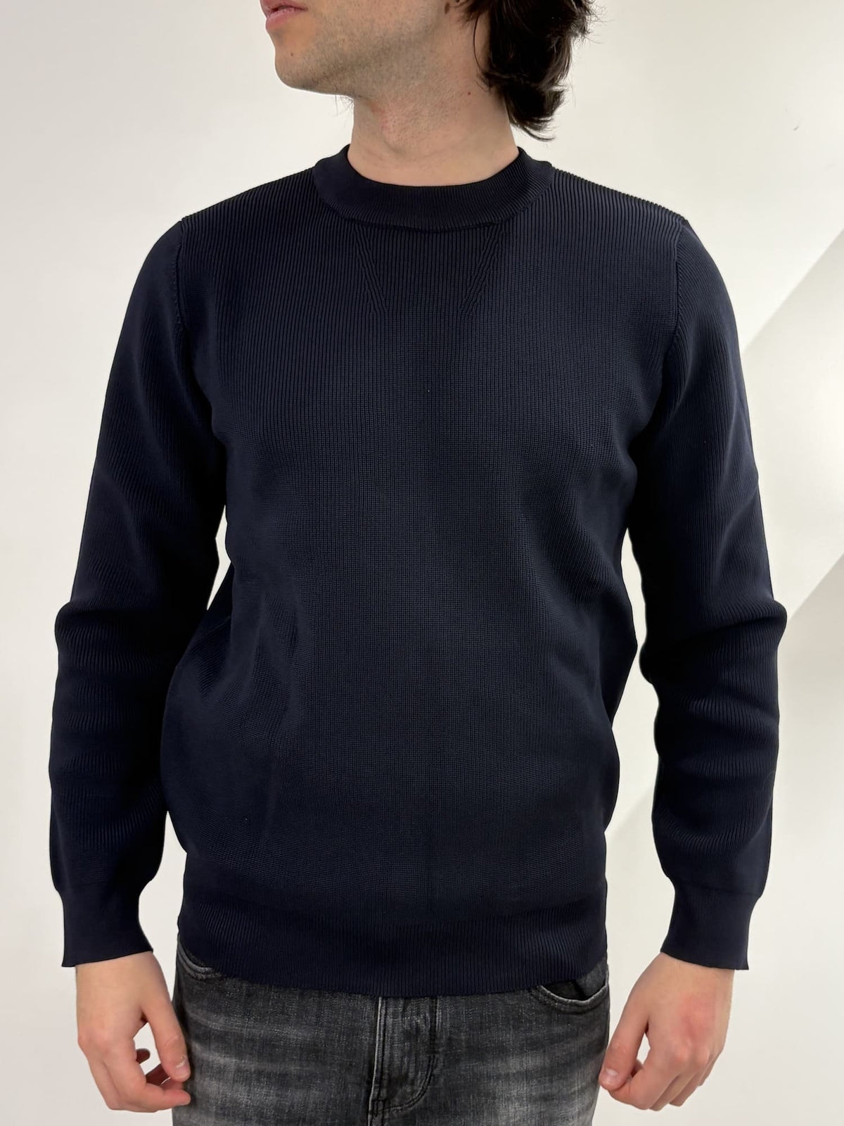 Maglione Uomo Blu in Cotone - Brown