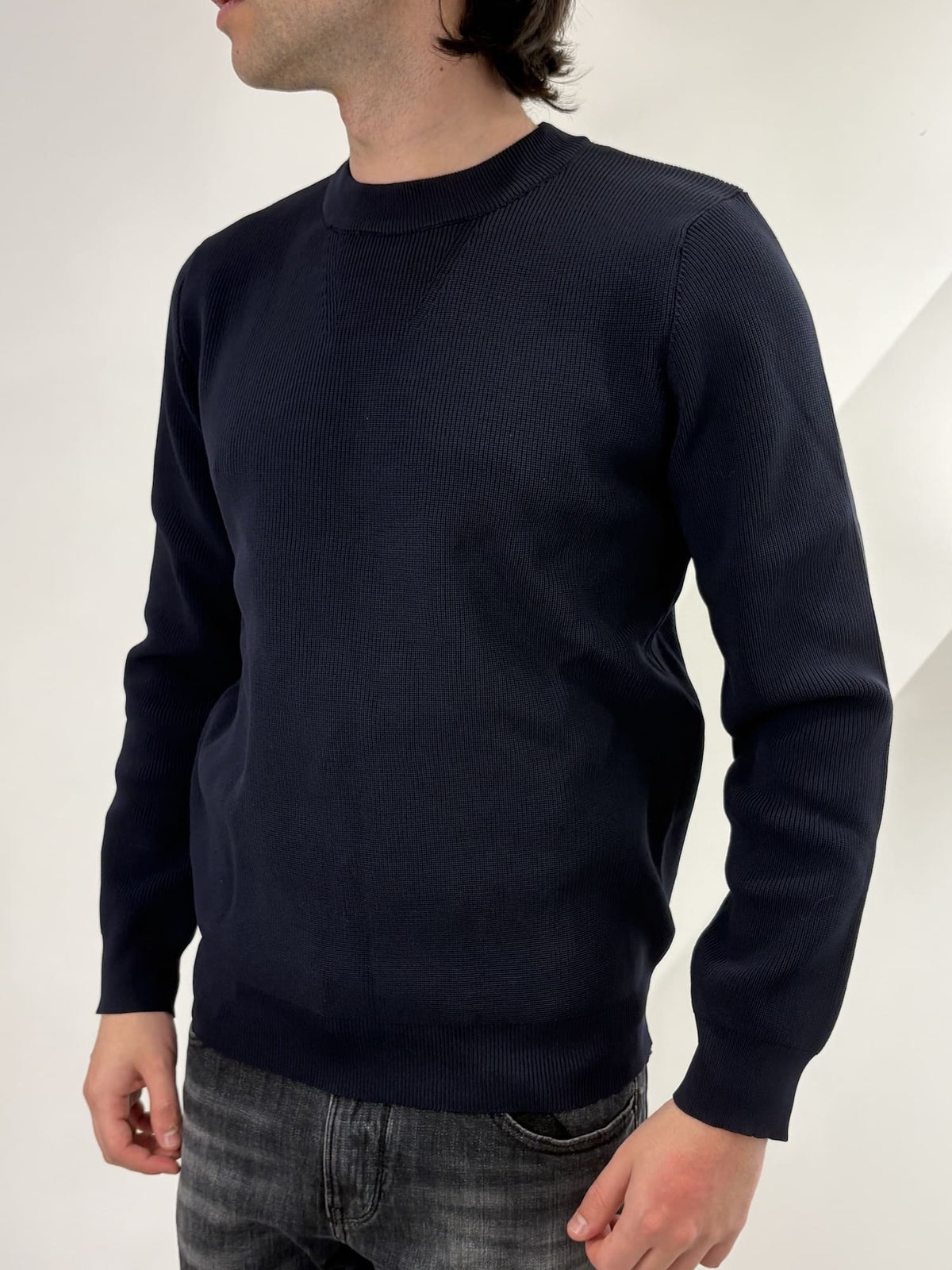Maglione Uomo Blu in Cotone - Brown