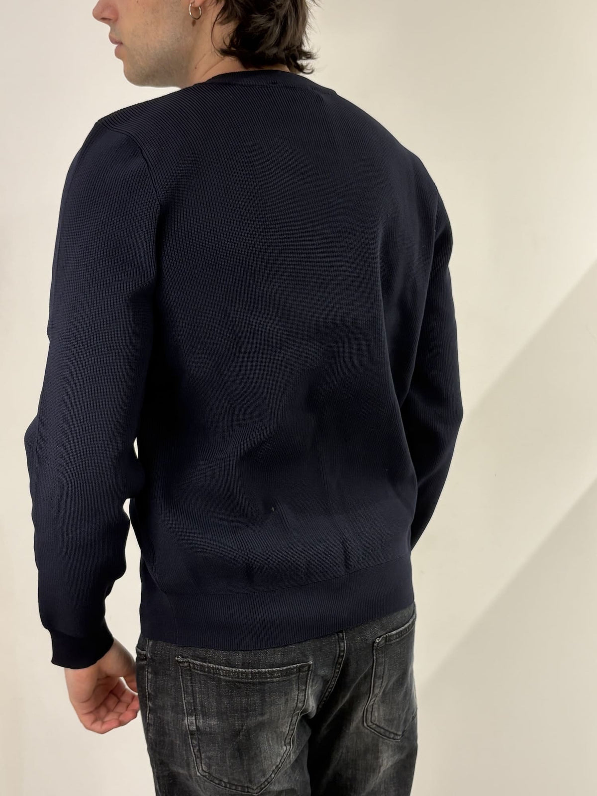 Maglione Uomo Blu in Cotone - Brown