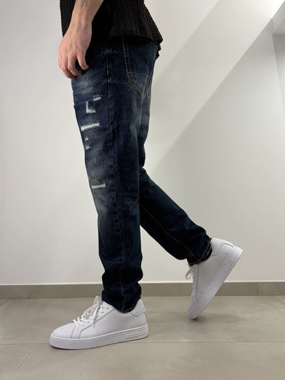 Jeans Uomo Brown in Denim Scuro