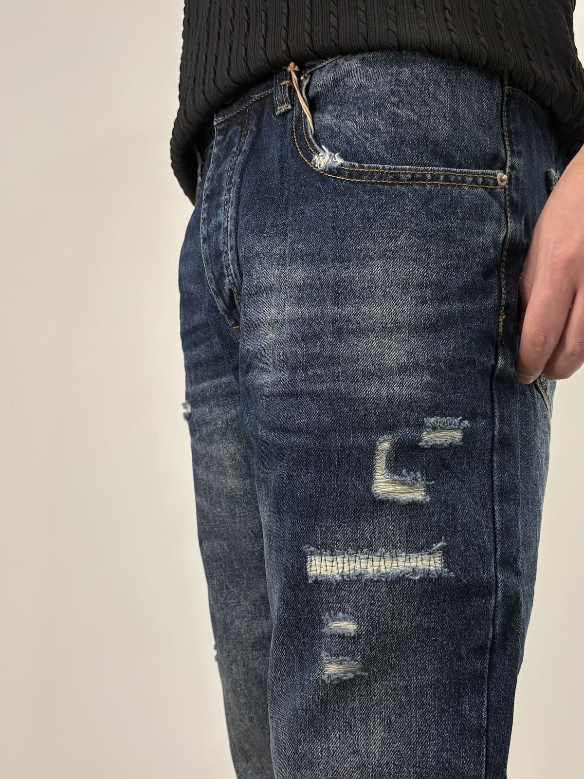 Jeans Uomo Brown in Denim Scuro
