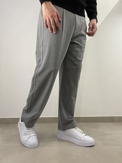 Pantalone semi elegante con elastico in vita
