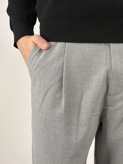 Pantalone semi elegante con elastico in vita