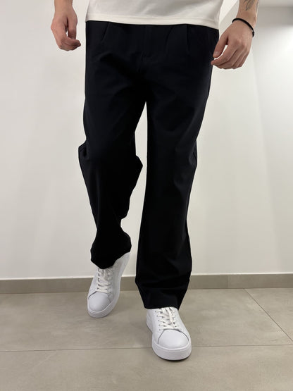 Pantalone semi elegante con elastico in vita