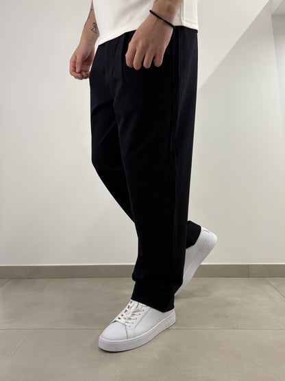 Pantalone semi elegante con elastico in vita