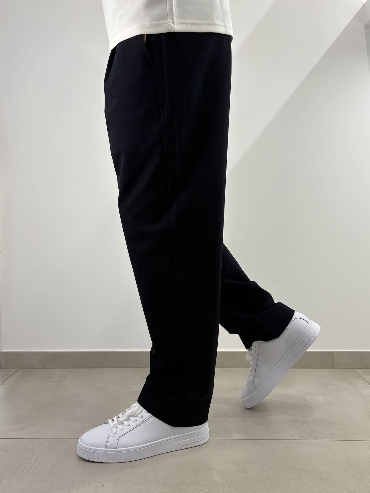 Pantalone semi elegante con elastico in vita
