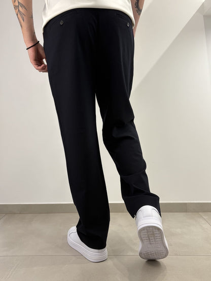 Pantalone semi elegante con elastico in vita